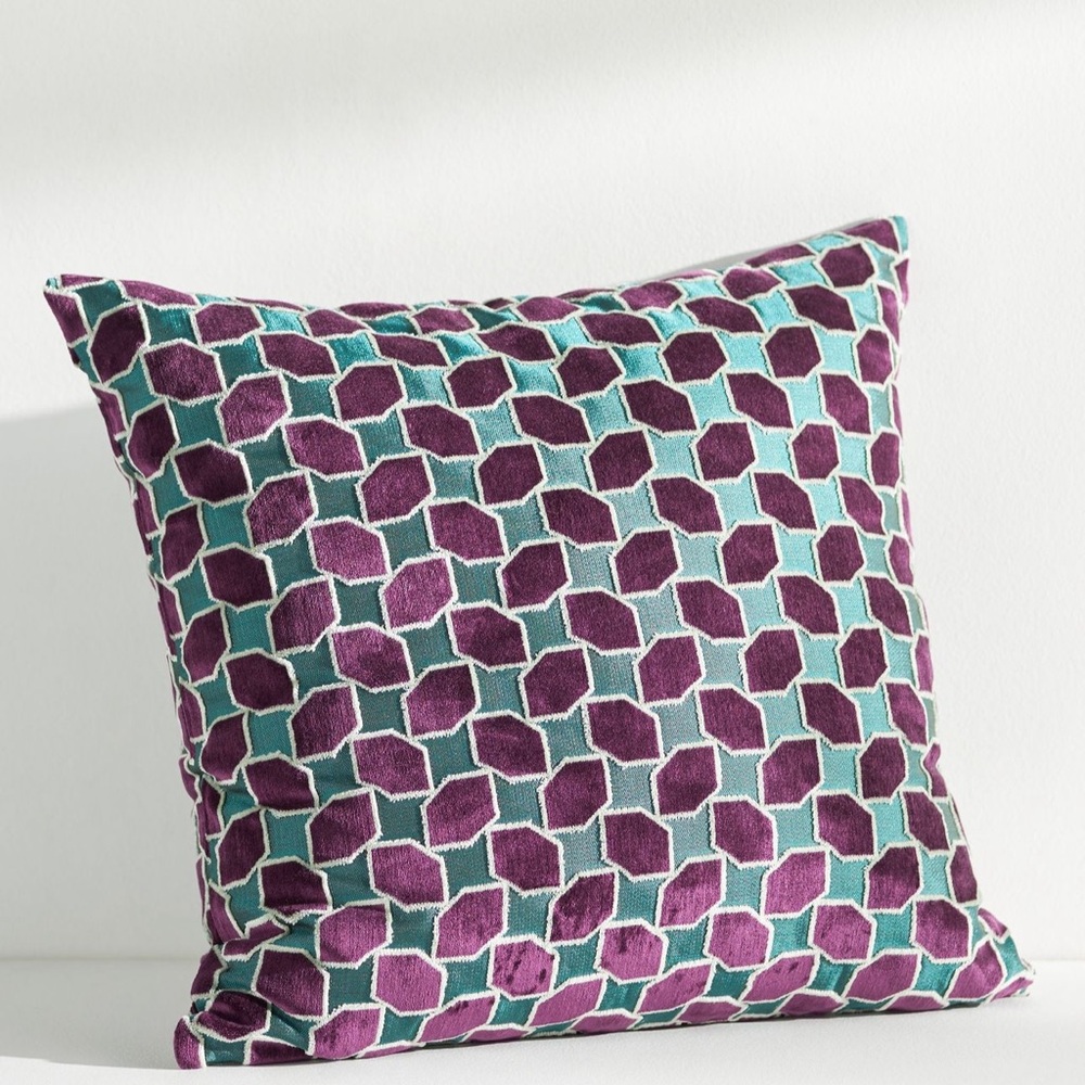 Anthropologie Geometric Patterned Throw Pillow NWT